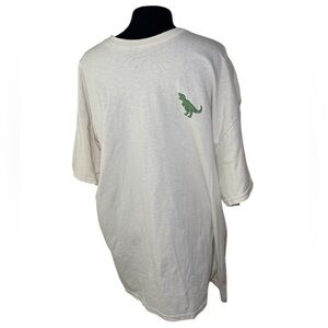 Riot Society Men’s Dinosaur Graphic Cream T-Shirt Sz XL 100% Cotton
